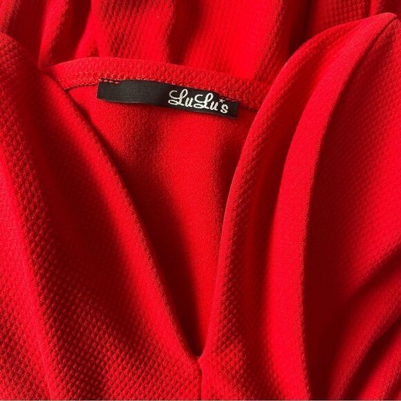 Lulus Red Strapless Deep V Neckline Fit & Flare Dress - Picture 8 of 10